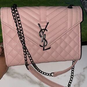 Blush Quilted Shoulder/Crossbody Bag
